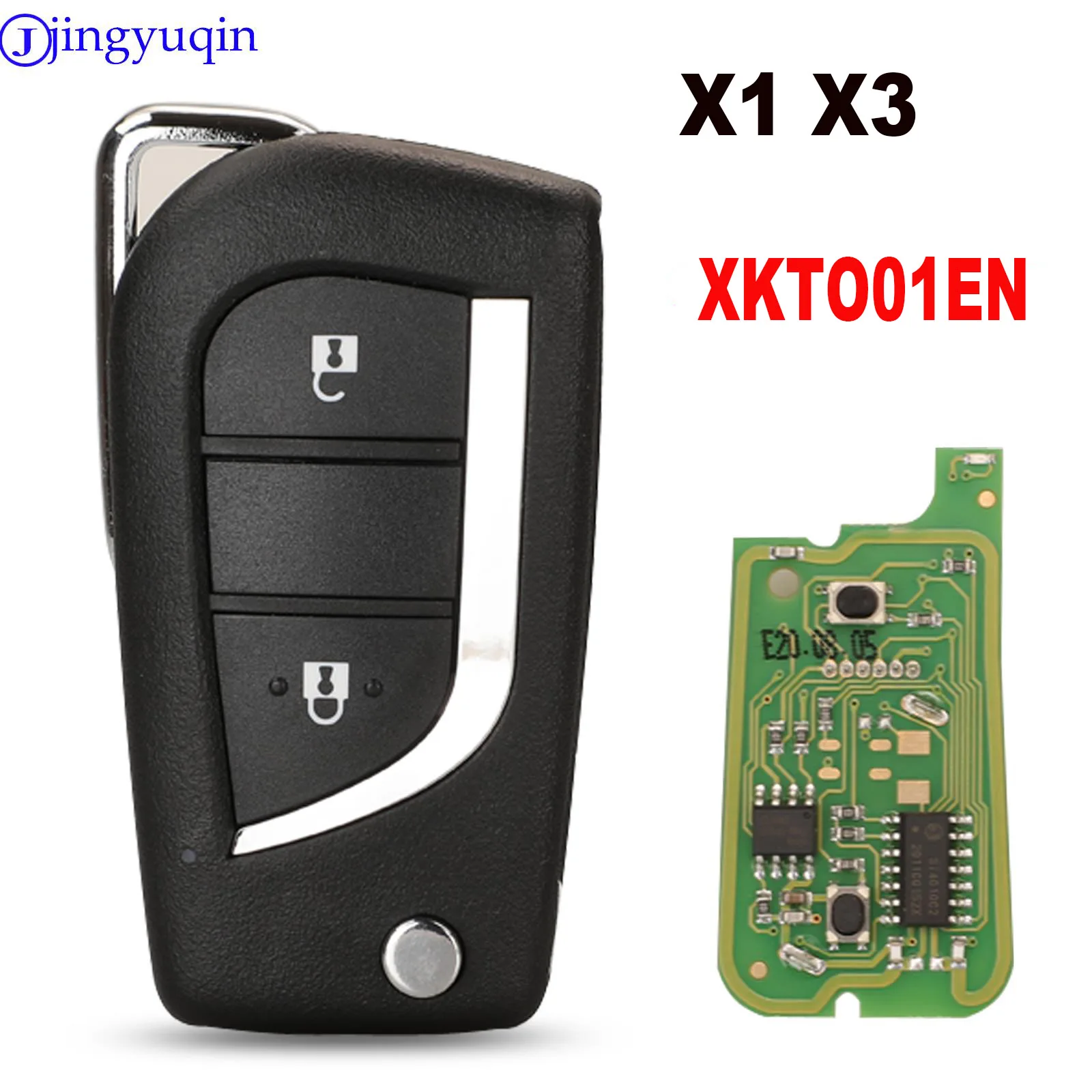 

jingyuqin X1 X3 Xhorse XKTO01EN Универсальный дистанционный ключ от машины для Toyota 2-кнопочный VVDI