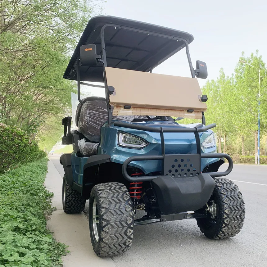 Electric Golf Cart 2 /2+2 Seat Golf Cart Smart Design Upholstered Seat 72/60V Lithium Battery Customization 4 Wheelers Car Adult