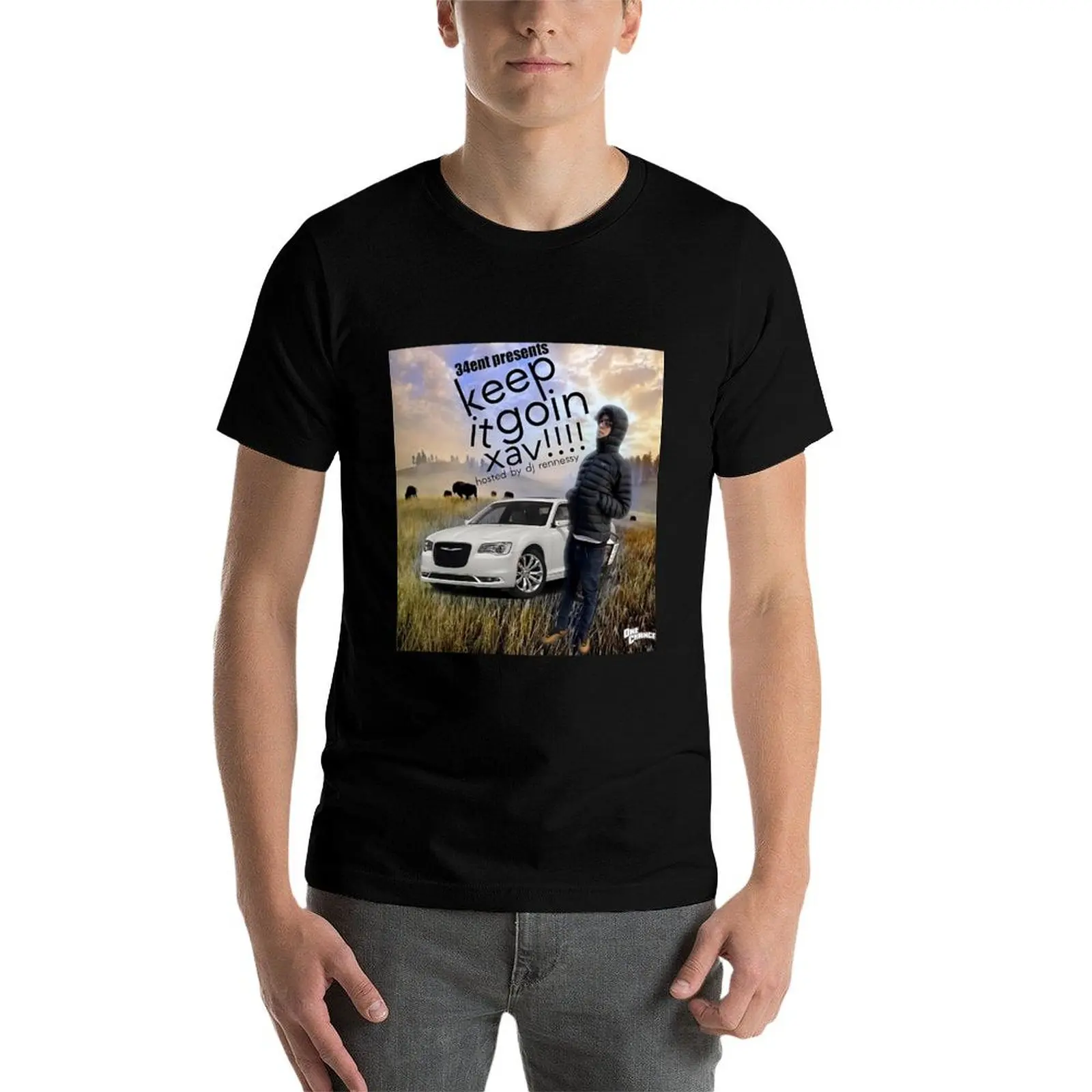 Xaviersobased Merch Keep it Going 1c34 تي شيرت كبير الحجم لطيف بلايز المتضخم مغني الراب الجرافيك تيز تي شيرت الرجال