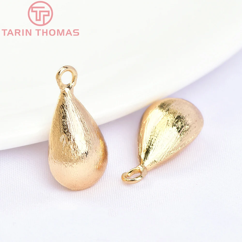 (4757) 6PCS 12MMx53MM 24K Gold Color Brass Fruit Core Shape Pendants High Quality DIY Jewelry Making Findings Wholesale