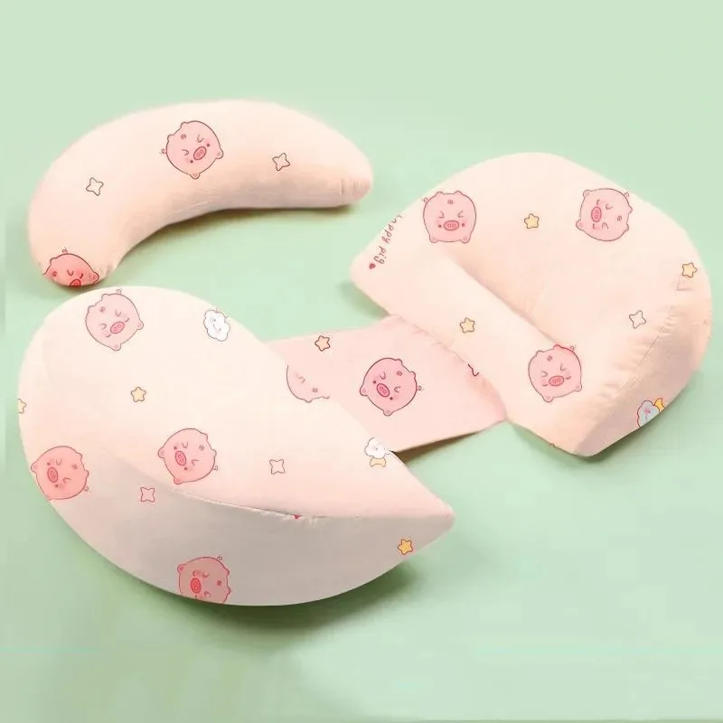 Pillow for Pregnant Women Multifunctional Cartoon Pattern Waist Abdominal Support U-Shaped Cushion Pregnant Side Lumbar Pillow