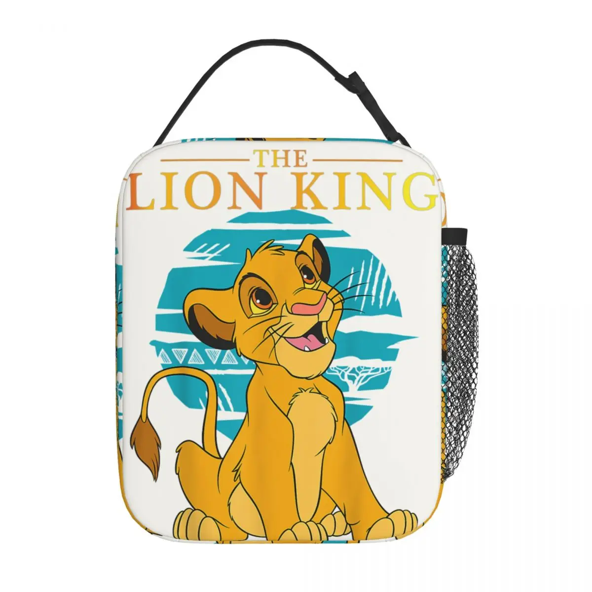 Young Retro Simba Happy Blue Classic Lunch Container Disney｠The Lion King｠Film For Girls Handheld For Outdoor Lunch Boxes