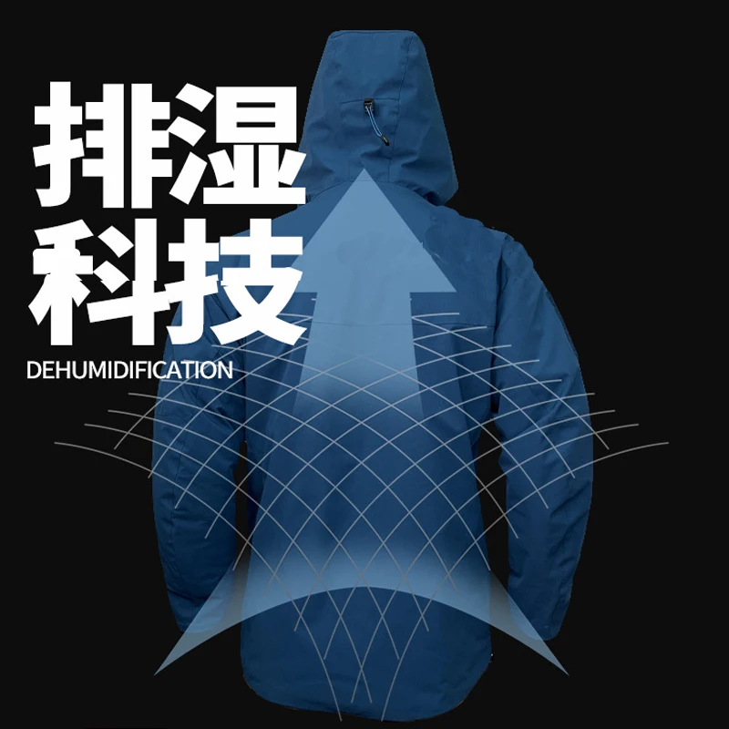 Tactical Parkas Hooded Waterproof Ultra Light Wear-resistant Outdoor Jackets Windproof Dehumidification Multiple Pockets Coats