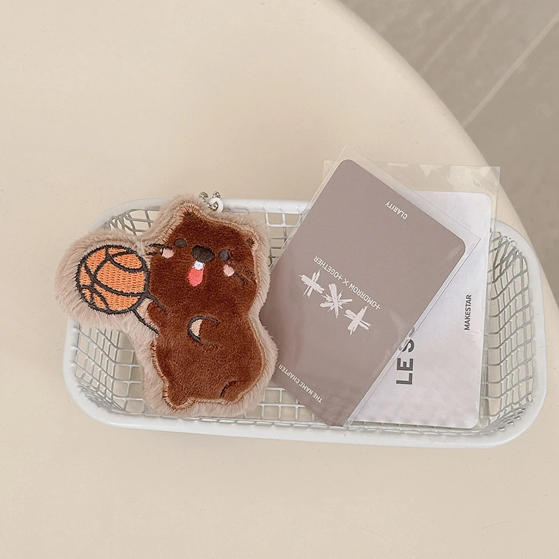 

Мягкая кукла, брелок для ключей, сумка, подвесное украшение для ключей, подарки для пары, милый скрипучий плюшевый брелок для ключей с изображением мультяшного животного