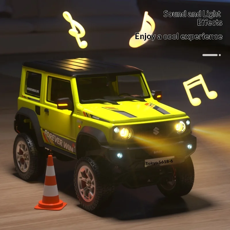 

Радиоуправляемая машина HengGuan 1:16 Suzuki Jimny HG4-210, полномасштабная модель 4WD с имитацией света, звука и дыма, для любителей радиоуправляемых моделей.