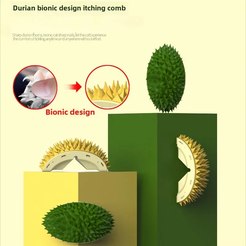 Innovative Durian-shaped Cat Toy for Scratching, Shedding, Grinding and Entertaining