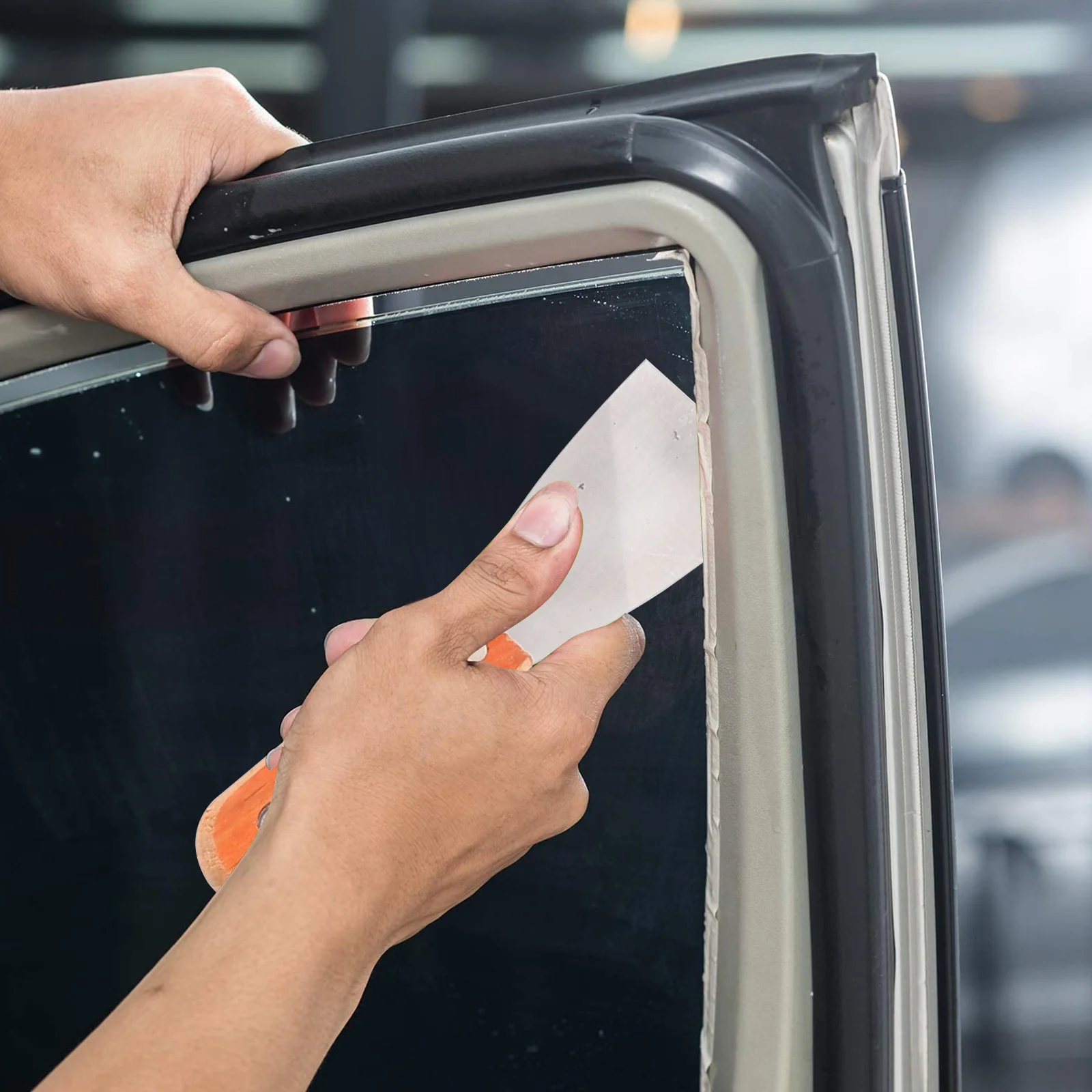 

6 pcs Wood Handle Putty Knife Stainless Steel Scraper For Home Repair Wall Patching Car Detailing Drywall Tools