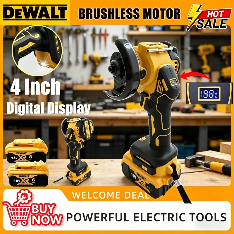 dewalt-4-inch-digital-display-angle-grinder-polishing-grinding-machine-cordless-brushless-electric-cutting-tools-20v-18v-battery