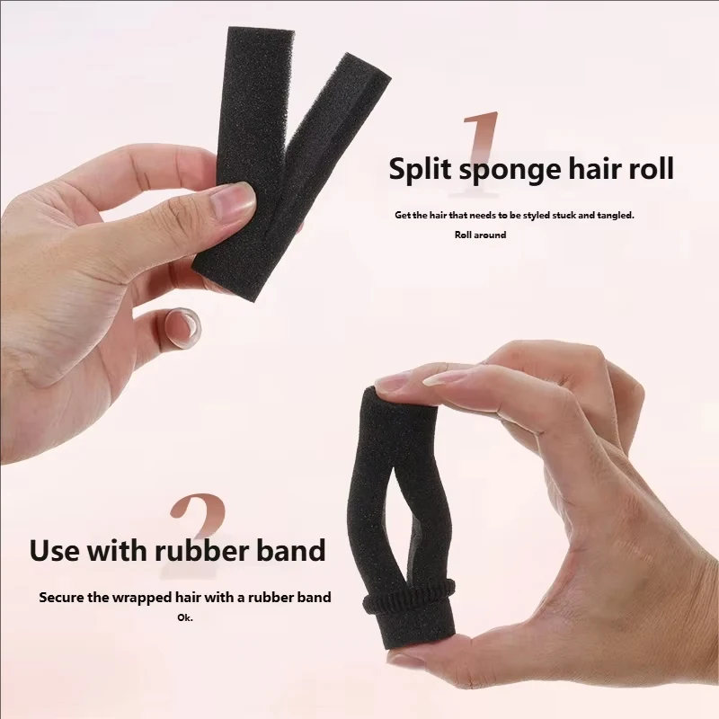 Sponge Hair Rollers Sleep-in Curlers Set with Elastic Mesh Cap for Waves and Curls Easy Use Hair Styling Tools Accessories