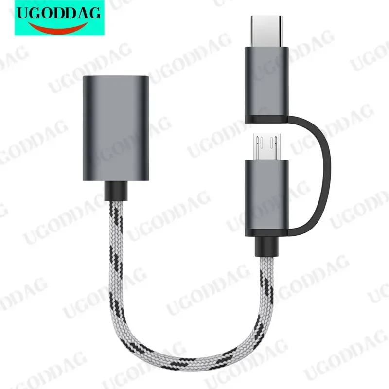 Micro USB Type C OTG Adapter Cable for Samsung S10 S10+ Xiaomi Mi 9 Android MacBook Mouse Gamepad Tablet PC Type C OTG USB Cable