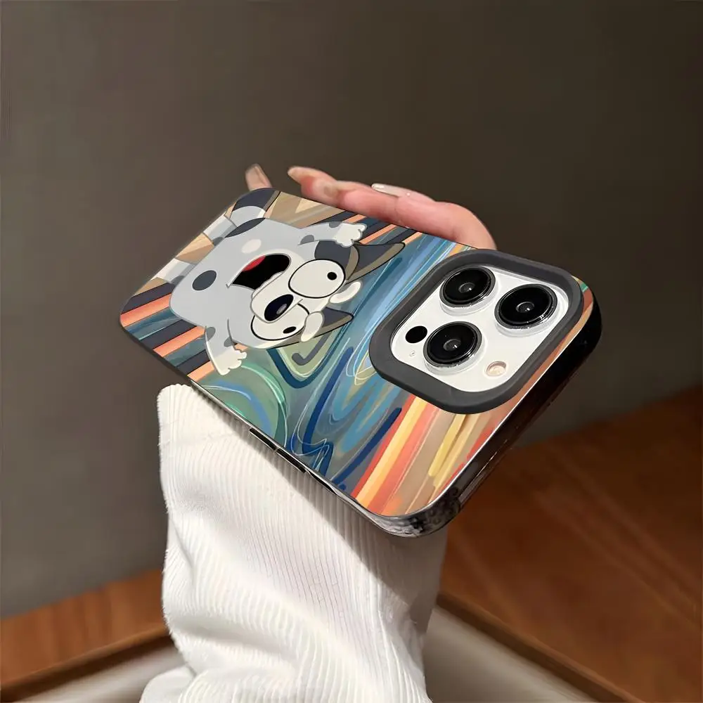 Funda para Teléfono D-Dog B-Blueys para iPhone 17 Pro Max, 15 Pro, 16, 14 Plus, 12, 13 Mini, 11 Pro, Antigolpes, Acabado Mate