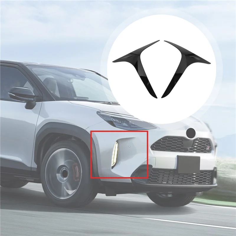 

For Toyota Yaris Cross 2020 2021 2022 Car Front Fog Lights Lamp Strips Trim Cover Sticker Car Styling