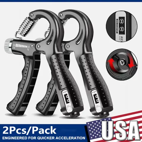2Pcs 10-60kg Grip Trainer Adjustable Hand Gripper for Finger/Hand Strength Exercisers Hand Injury Recovery Muscle Build Fitness
