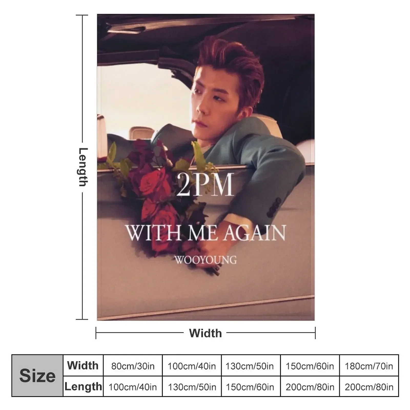 2PM With Me Again - WOOYOUNG Throw Blanket Bed Sofa Blankets