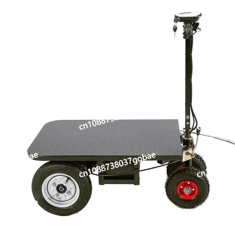 

Cement electric flatbed truck, four-wheel cargo loading, construction site elevator, handling cart