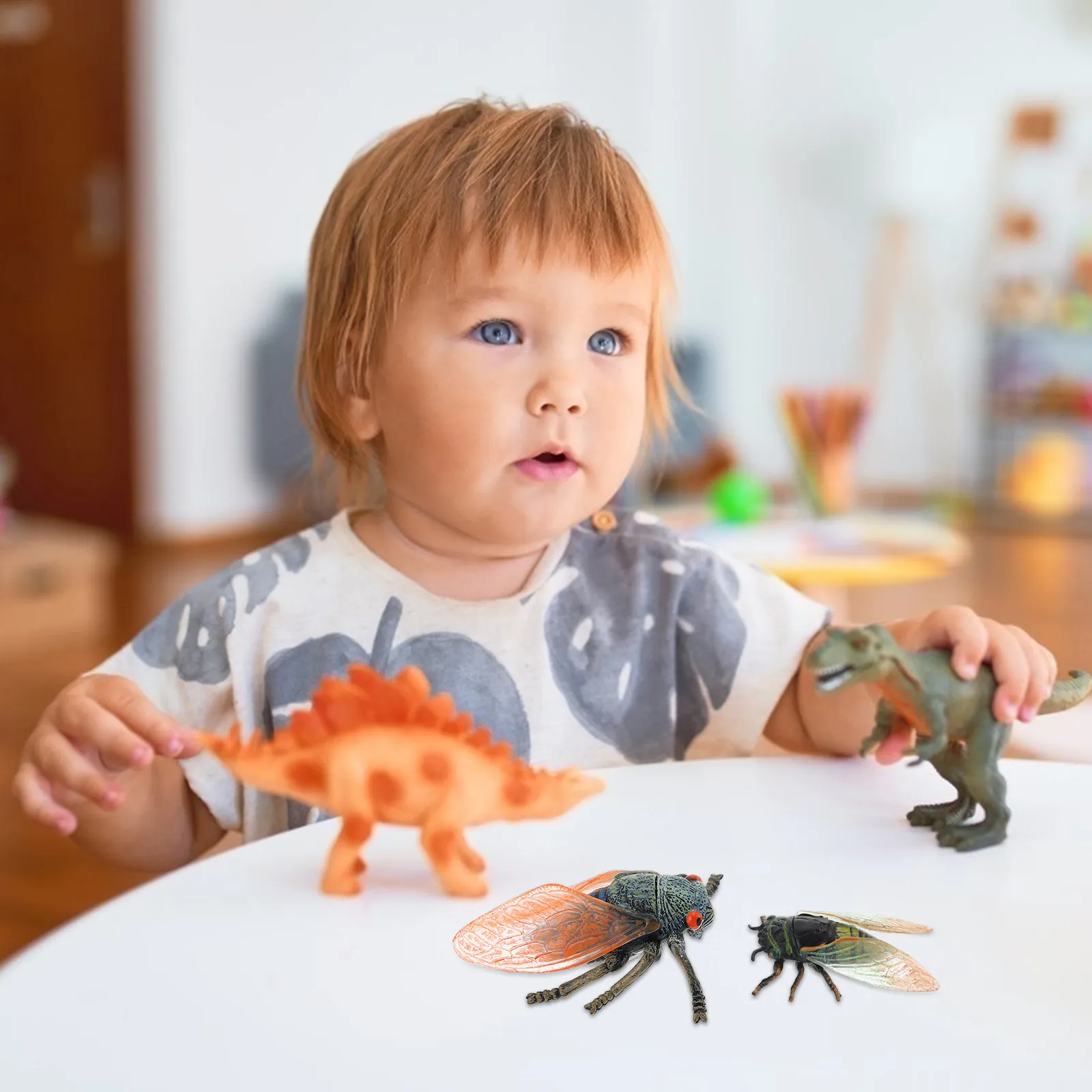 

2Pcs Premium Plastic Cicada Simulation Learning Aid Realistic Appearance Cognitive Development Tool for Children Nature Study