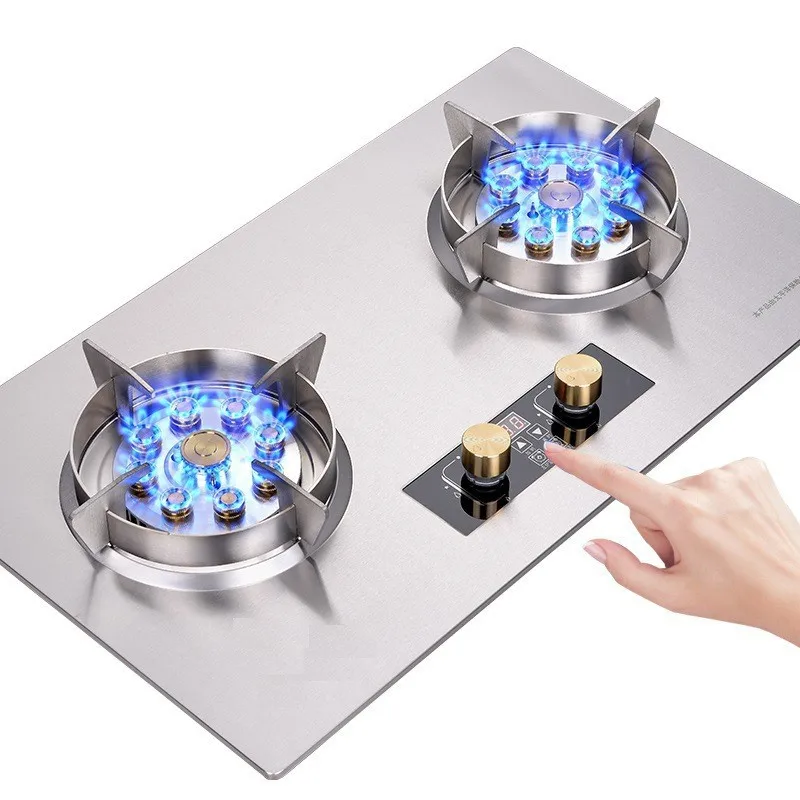 Gas Stove Double Stove Household Kitchen Stir Fried Vegetable Hotpot Filling Liquefied Gas Pipeline Natural Gas Stove Gas Stove