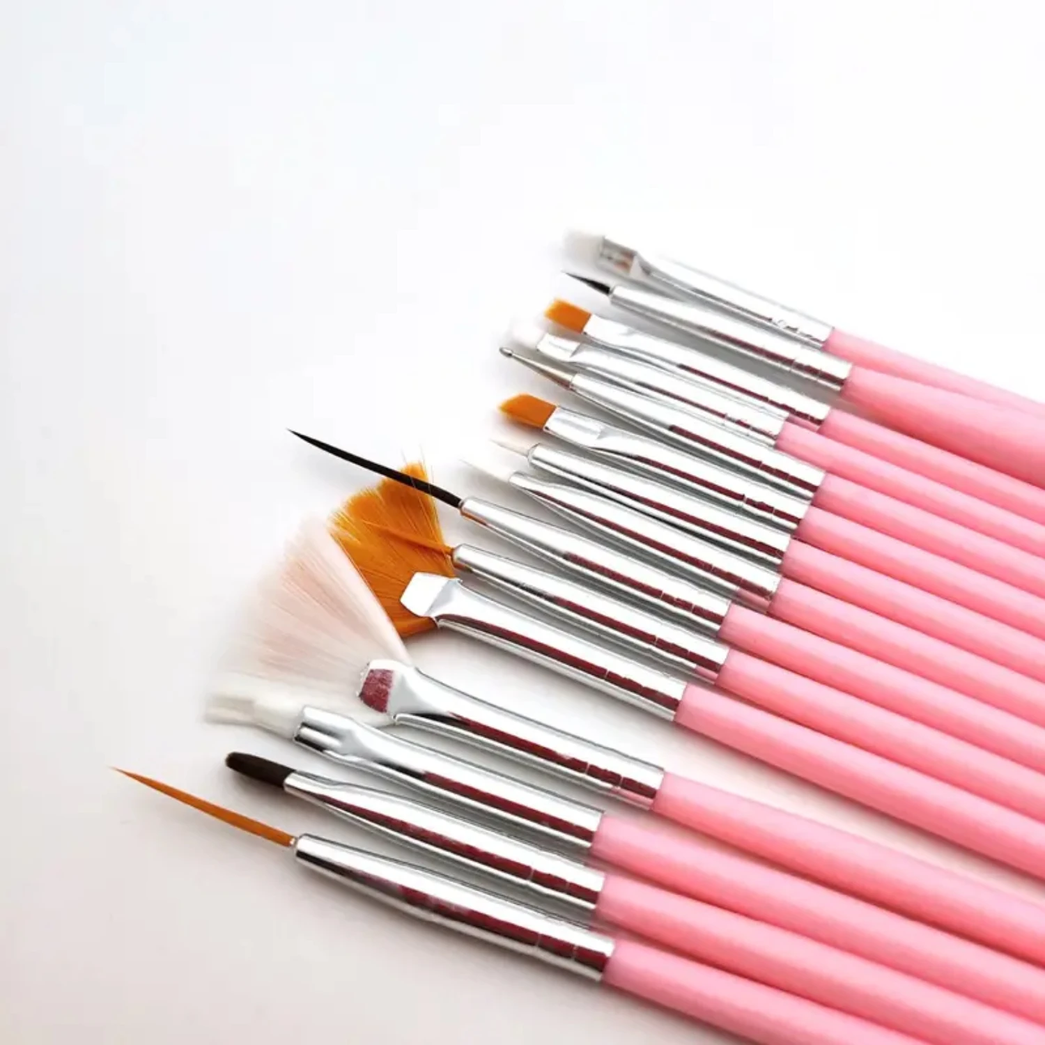 Exquisite and creative, this stunning and unique full set of 15 pcs basic nail gel paint brushes is perfect for achieving intric