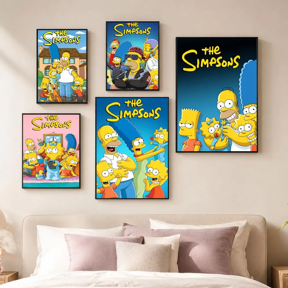 Animation T-The Simpsons Poster Vintage PP Paper Wall Art Home Decor Print for Bedroom Living Room Aesthetic Gift