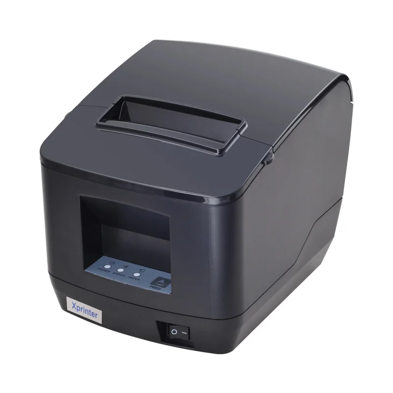 

Xprinter 80mm Thermal Receipt Printer 260mm/S Printing Barcode Sticker Printer USB + LAN Receipt Bar QR Code Printer Black