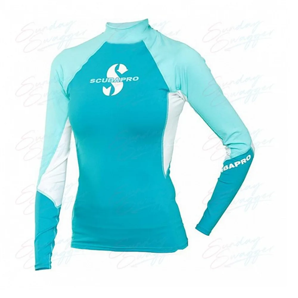 SCUBAPRO Women's UPF 50+ Rash Guard: Long Sleeve Swim Shirt & Dive Top - UV Protection Surfing Gear for Water Sports