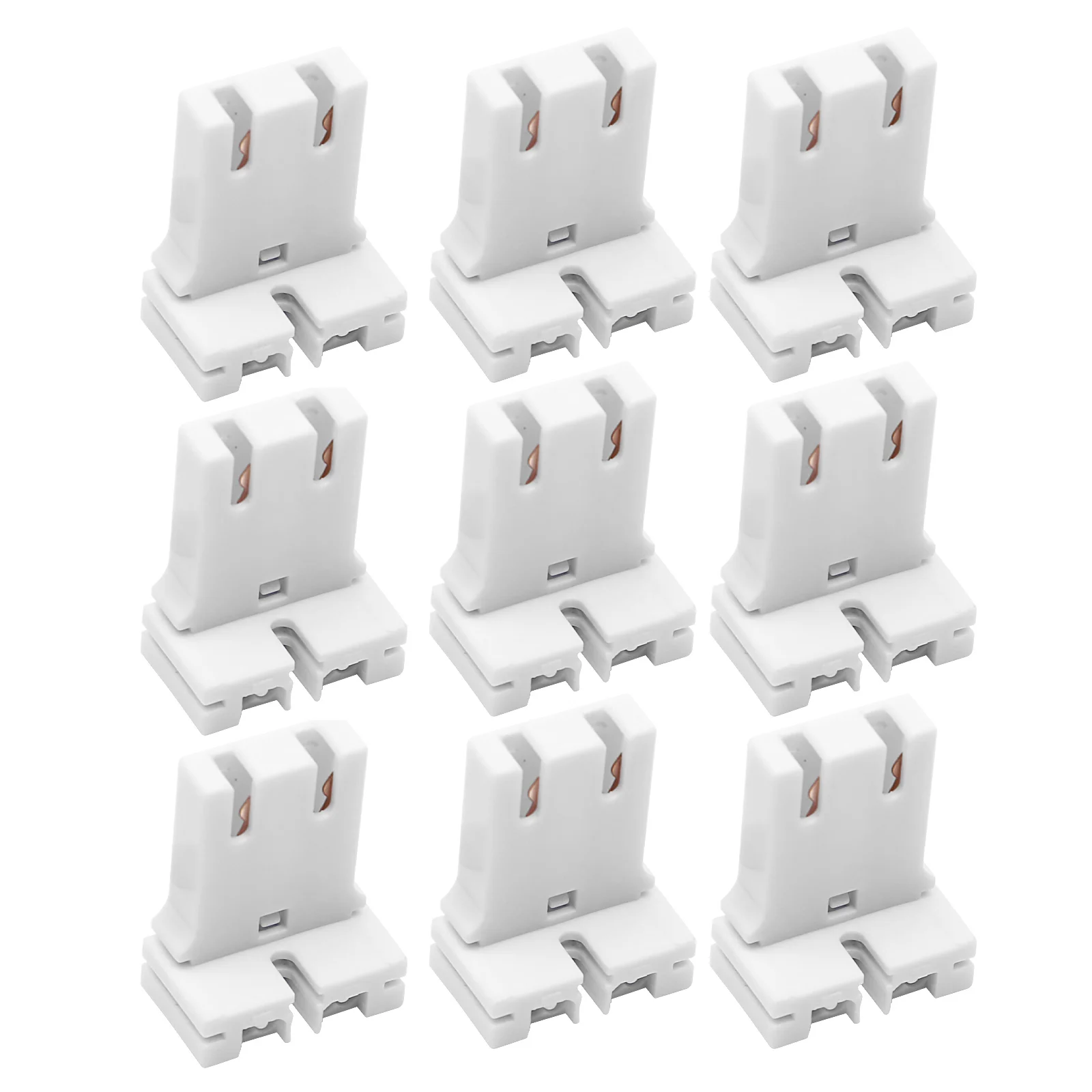 10 Pcs Fluorescent Lamp Holder Plug Light Fixture Parts T8 T12 - Turn-type Socket Electronic