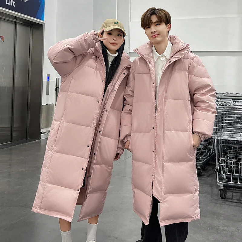 

Advanced 2025 New Men's down Jaet Winter Trend Brand ex Detachable Cap Couple Sle Long Quilted Coat Polyester Fiber