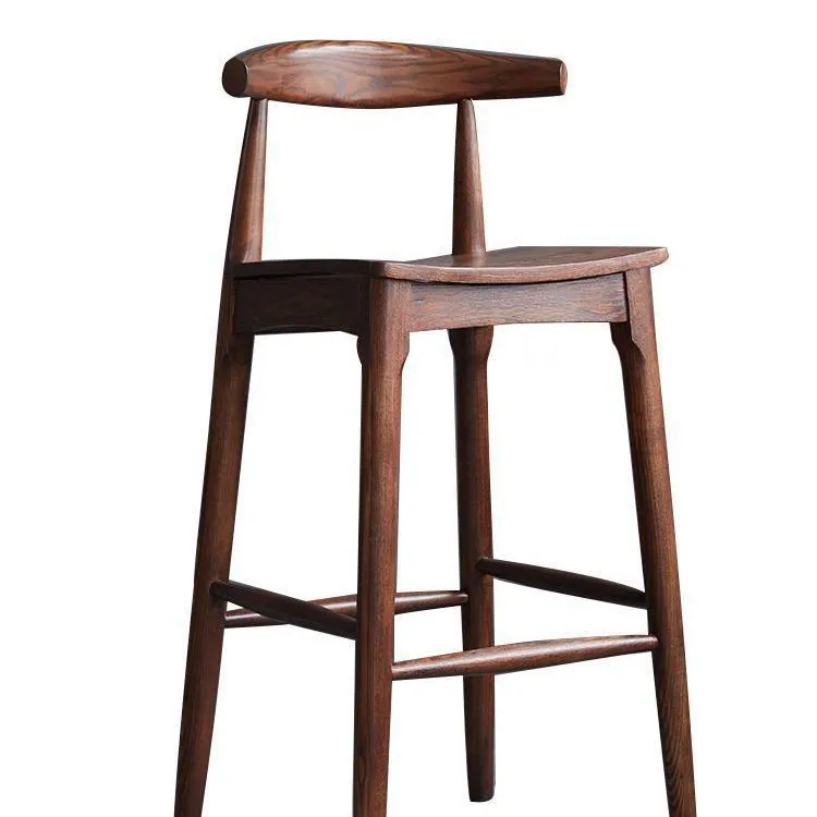 

Household, simple, high stool, horn, backrest, light luxury, bar, chair solid wood, bar counter