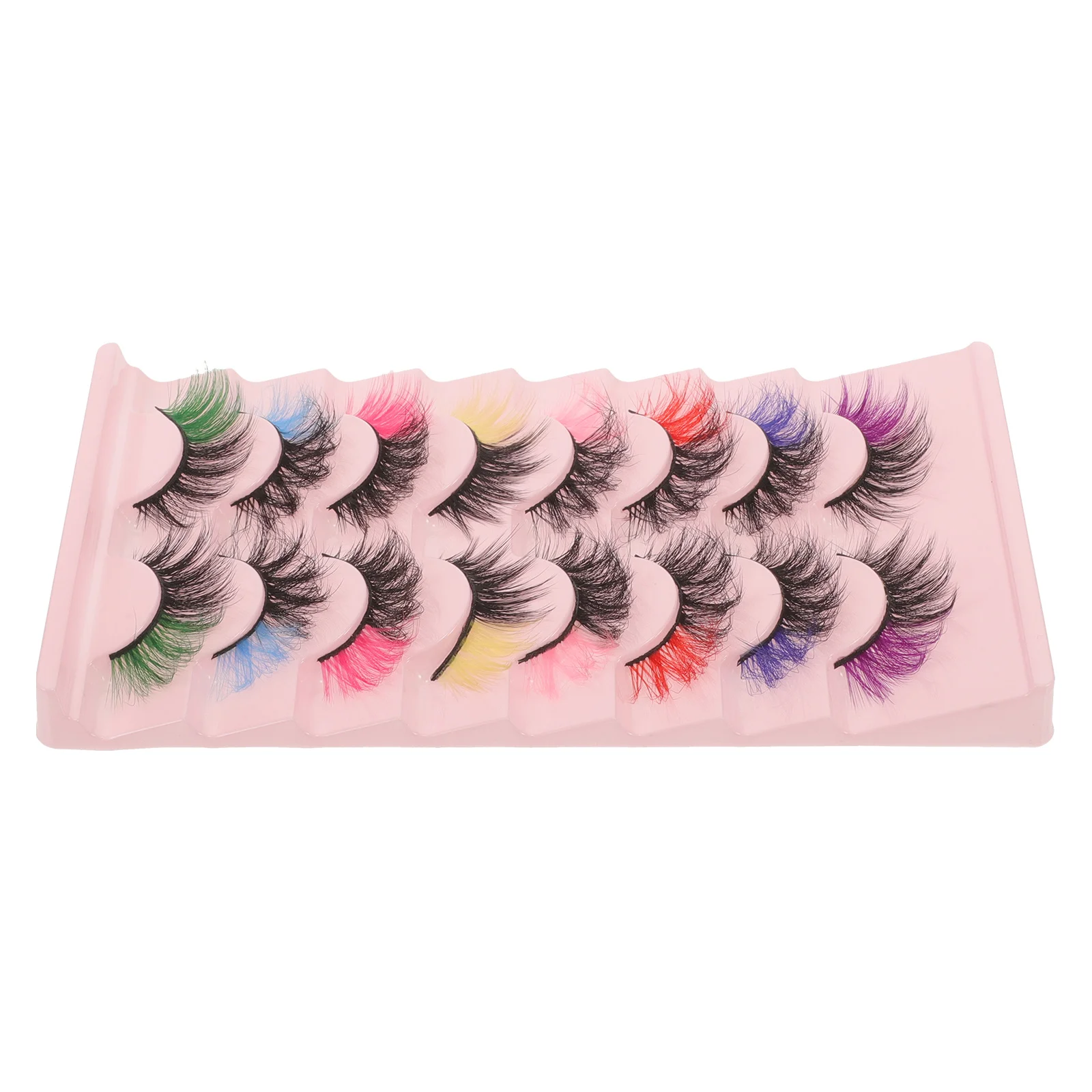

8Pairs Colored False Eyelashes Natural Look Easy Apply Comfortable Party Makeup Lash Extensions Fake Lashes for Women