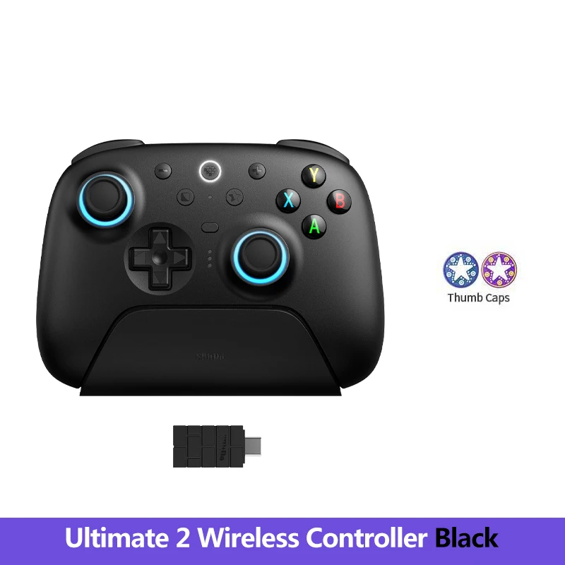 8BitDo Ultimate 2 Wireless Controller, Bluetooth/USB/2.4G Gamepad with TMR Joystick Charging Dock for Windows PC, Apple, Steam & image 3