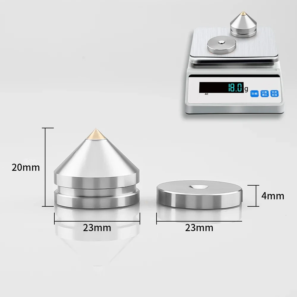 4/8 conjuntos de metal liga alumínio alta fidelidade alto-falante suporte pés almofada pé picos cone piso pé suporte prego m23 * 20mm