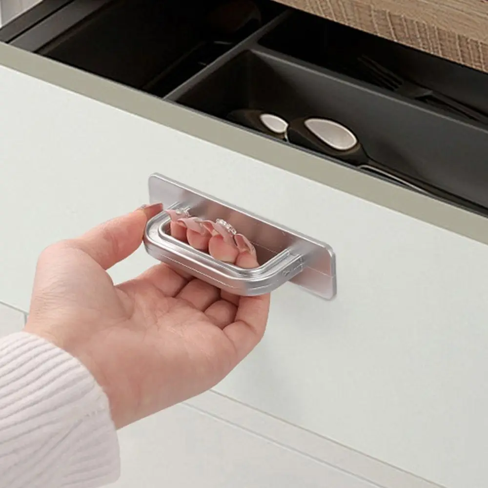 Fashion Knobs Door Handle No punching Surface Mounted Door Pull Self-adhesive Push-pull Cabinet Handle Drawer