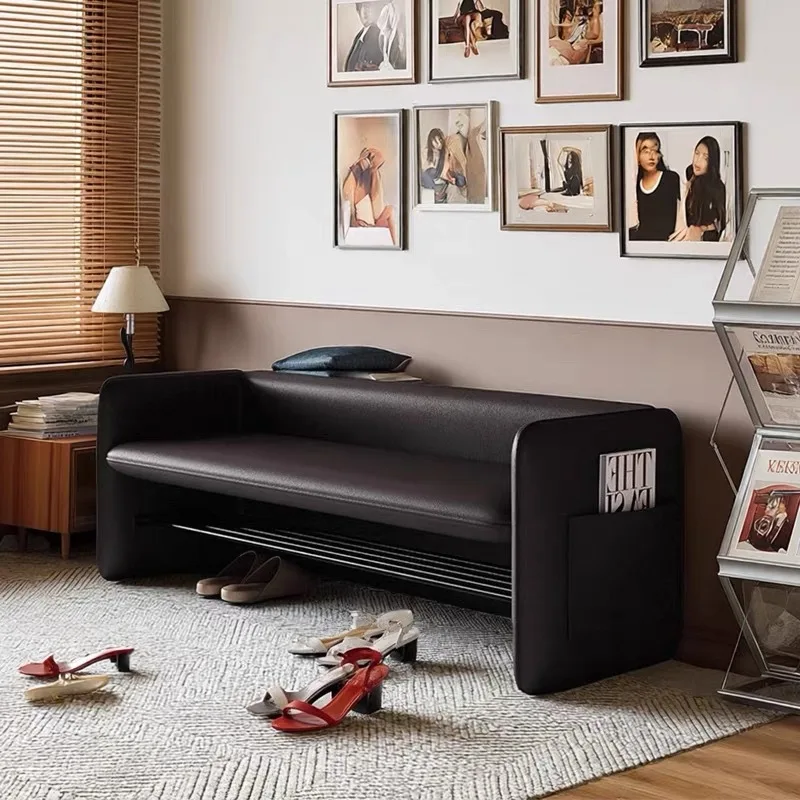 Italian light luxury shoe change stool, home door entry shoe stool, home shoe change , bedroom end , long strip sofa