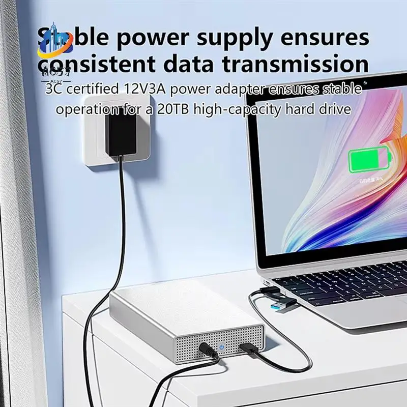 

AC57-Blueendless Sas Hard Drive Enclosure Usb C To 2.5/3.5 Inch SAS/SATA Support Max 20Gb Disk External Hdd Case