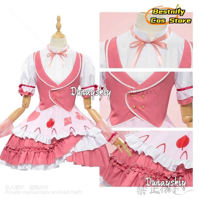 Хинамори Аму Аниме Шуго Чара 코스프레 Костюм Лолита Платье Шляпа Для Джирай Каэ Девушки Женщины РОЗОВАЯ Каваи Униформа Парик Набор Индивидуальных