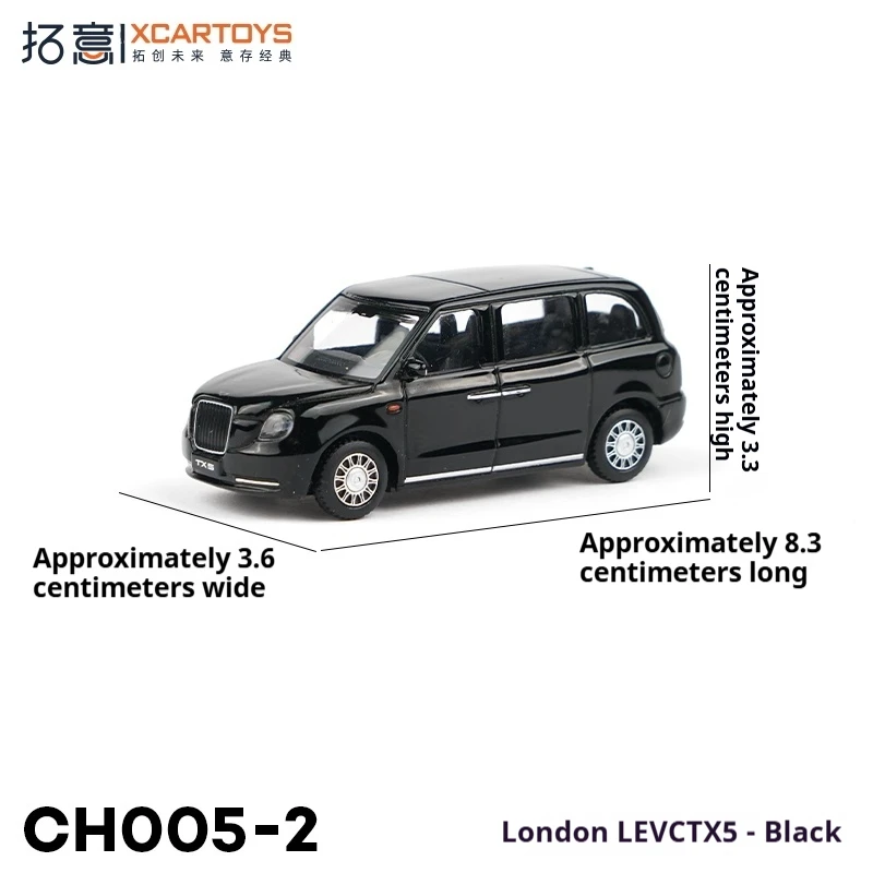 XCARTOYS Micro Alloy Car Model Toy 1/64 Geely British LEVC TX5 Black Railed Motor Car Non-Fernbedienung Vehicle Model