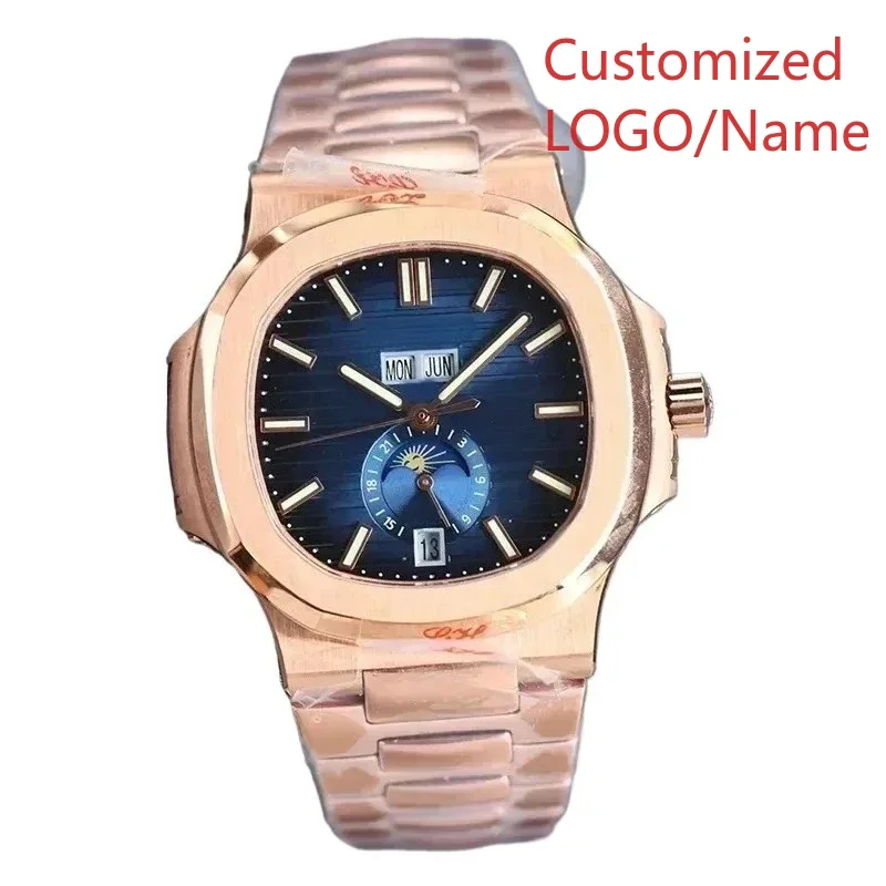 A88 Store  Men Moonphase Calendar Daydate Watches Automatic Mechanical Watches 904L Stainless Steel Customized