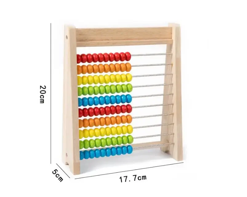 Juguetes de matemáticas, algoritmo del ábaco, cálculo matemático agregar, resta, múltiples y dividir tarjetas numéricas, tablero de enseñanza infantil