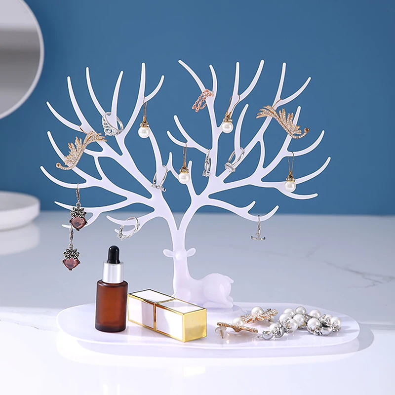 Présentoir à bijoux, plateau, supports de rangement d'arbre, boucles d'oreilles, colliers, bagues, b