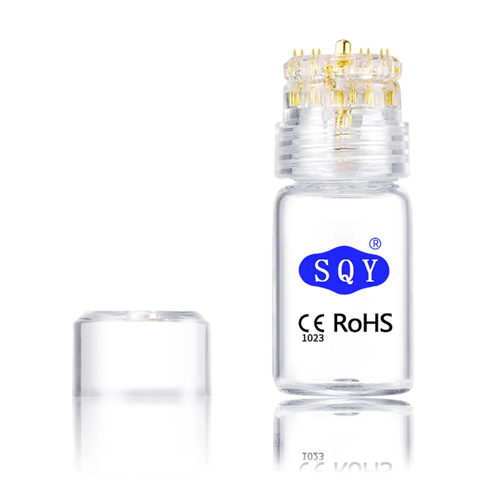 SQY 20-Pin Derma Stamp Roller Hydra Mikronadel 24k vergoldete Titanlegierung Mikronadel zur Hautpflege 0,2mm – Detail 6
