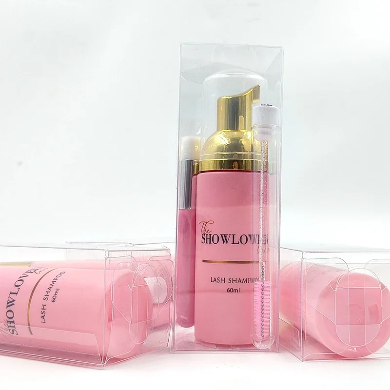 Colorful Lash Shampoo Bottles And Logo With Boxes Eyelash Foam Cleanser Shampoo Wholesale