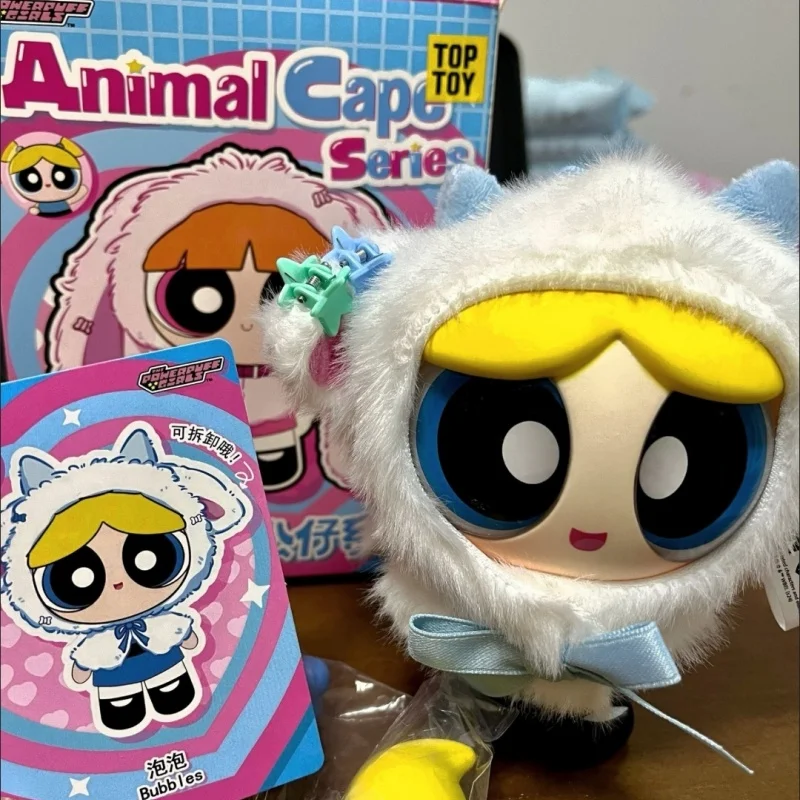 

The Powerpuff Girls Cloak Doll Series Blind Box Toy Pendant Doll Anime Cartoon Peripheral Desktop Decor Children Birthday Gifts