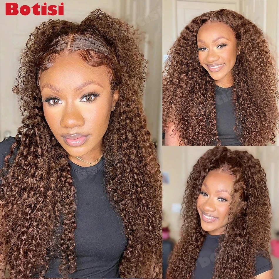 الشوكولاته البني باروكة من شعر طبيعي 13x4 13x6 HD الدانتيل الباروكة الأمامية 30 بوصة موجة عميقة الدانتيل شعر مستعار أمامي ملون شعر بشري مجعد