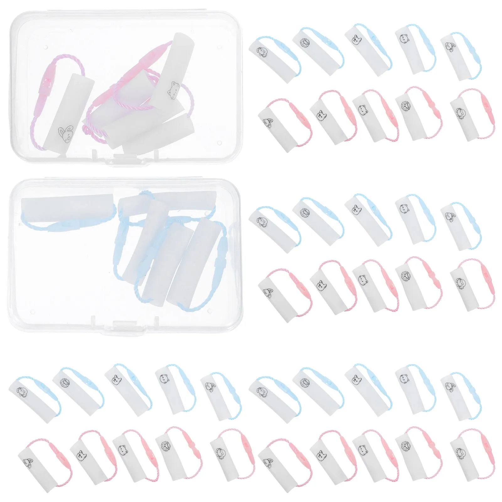 

80Pcs Waterproof Backpack Label Name Tags Reusable Lanyard for Kids School Bags Shoes Clothes Water Bottles Daycare