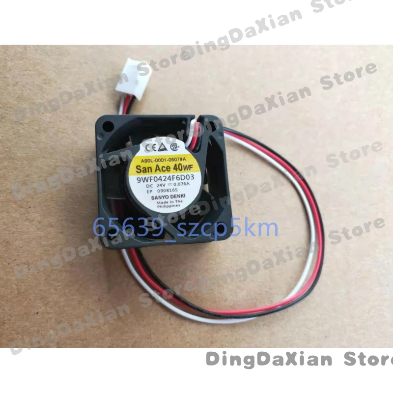 D 1PCS For Sanyo 9WF0424F6D03 | 40×40×20mm DC24V 0.076A 4CM 3-Pin Axial Fan