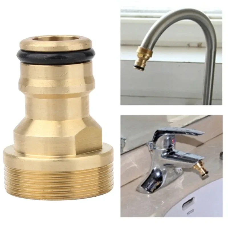 Universal brass nipple type kitchen faucet adapter for faucet fittings, mixer hoses, fittings, and pipes