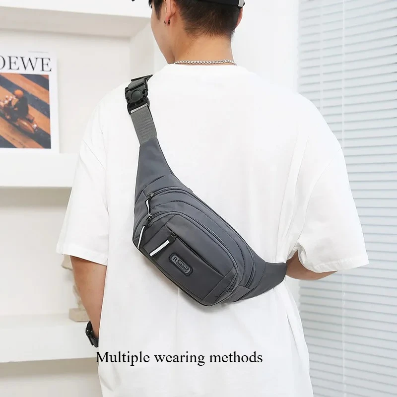Portable sports fanny pack,the same for men and women,shoulder messenger bag,outdoor waterproof breast bag