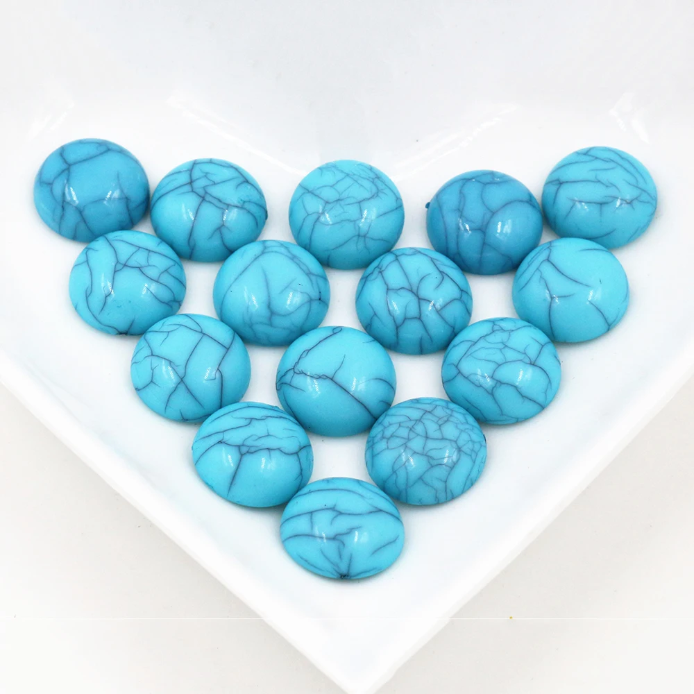 New Fashion 40pcs/lot 12mm Mix Colors Flat Back Resin Cabochons Cameo