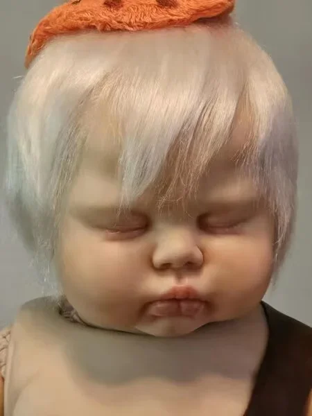 DLS مخصص 26 بوصة مخلل الطفل تولد من جديد بدون بطن مع شعر متجذر يدويًا مصنوع من أرتيس مع فستان مختلف طفل ضخم #2