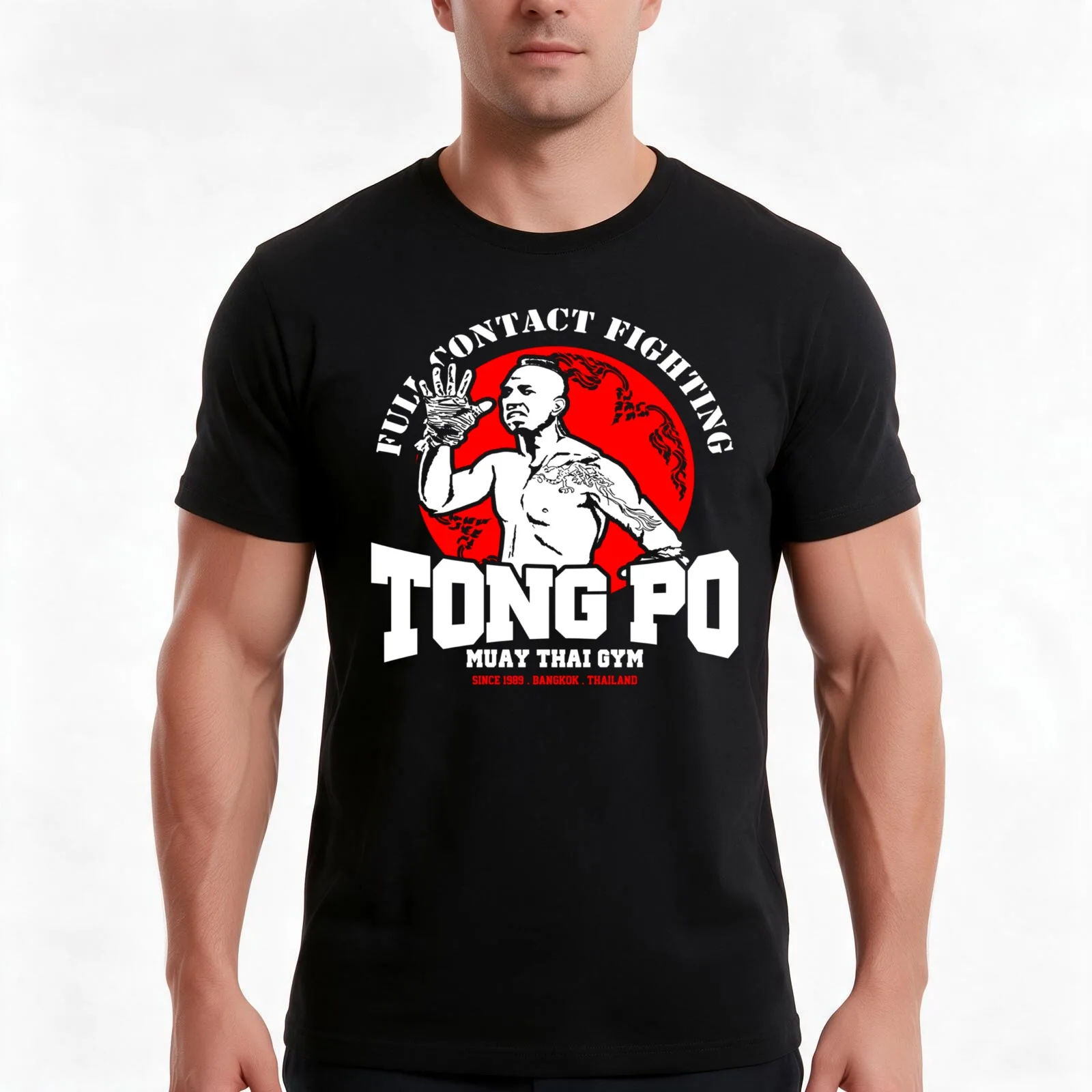 New Tong PO Muay Thai Fighter Villain Kickboxer Van Damme Movie T-Shirt Summer Casual Cotton Tee Oversized Streetwear Tops